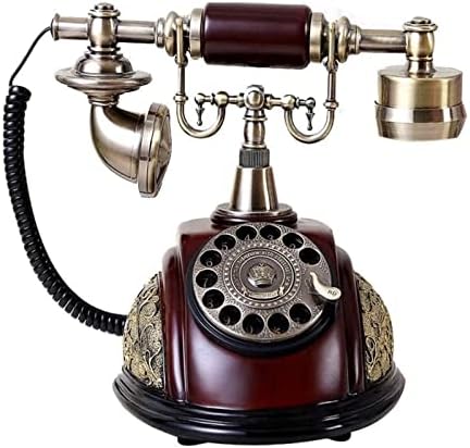 Vezetékes Telefon, Forgó Tárcsa Telefonok Retro Vezetékes Asztal Telefon,Vezetékes Telefon, illetve Dekoráció,Vörös-Barna Kreatív