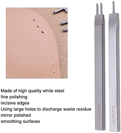 Qinlorgo DIY Pont Véső, Fehér Acél Bőr Pont Véső, 4mm Egyszerű Művelet, hogy Pierce Bőr Kisegítő