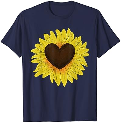 Hippi Napraforgó Szerető Virágos Szív Sárga Napraforgó Póló