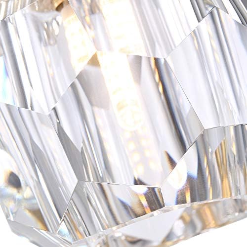 NOXARTE 2 Csomag Crystal, Mennyezeti Lámpa Csiszolt Réz Modern Mini Csillár süllyeszthető a Folyosó Folyosó Bejárat