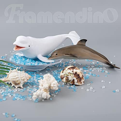 Framendino, 2 Csomag Tengeri Állat Közepes Beluga, valamint Delfin Adatok Akvárium, akvárium Dekoráció