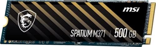 MSI SPATIUM M371 NVMe M. 2 500GB SSD 500GB Merevlemez (Gen3x4, 1.3, Méret 80 mm x 22 mm x 2.15 mm, Olvassa el 2200 MB/s, Írási 1150 MB/s),