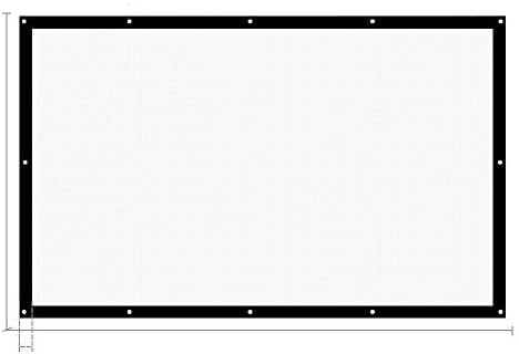 FZZDP 180/200/250/300 hüvelyk Projektoros Kivetítő Képernyő 16:9-Szeres Hordozható Képernyő Vászon Matt Fehér Haza Film, Falra Szerelt