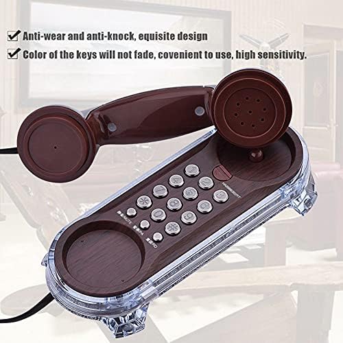 WODMB Telefon Antik Telefonok Divat Lógó Telefon Hívó Falra Szerelt Kék Háttérvilágítás Otthoni Telefon, Otthoni Dekoráció