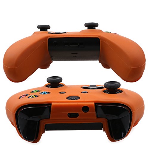 YoRHa Szilikon Borító Bőr Esetben a Microsoft Xbox One X & Xbox One S-Vezérlő x 1(Narancs) Pro Hüvelykujj Markolat 8 Db