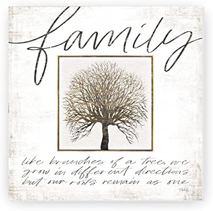 A család olyan, Mint Egy Fa Ágai Nőnek Különböző Irányokba Keretes Fa Rusztikus Stílusú Fali Dekoráció Jel 12 x 12