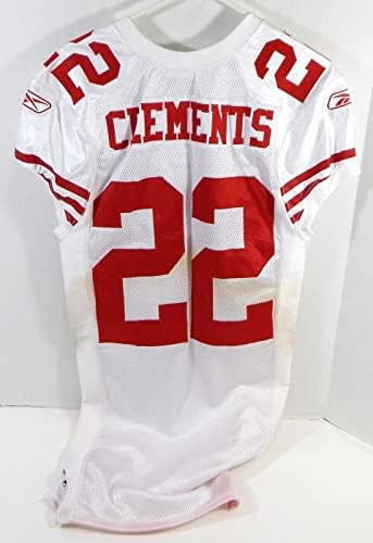 2011-ben a San Francisco 49ers Nate Clements 22 Játék Kiadott Fehér Jersey 42 DP28506 - Aláíratlan NFL Játék Használt Mezek