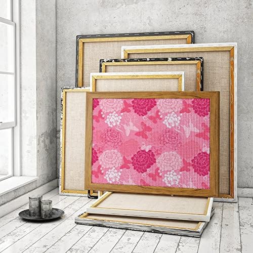 Pillangós Rózsaszín Dahlia Gyémánt Festmény Készletek Képkeret 5D DIY Teljes Gyakorlat Strasszos Művészeti Fali Dekor, hogy a Felnőttek