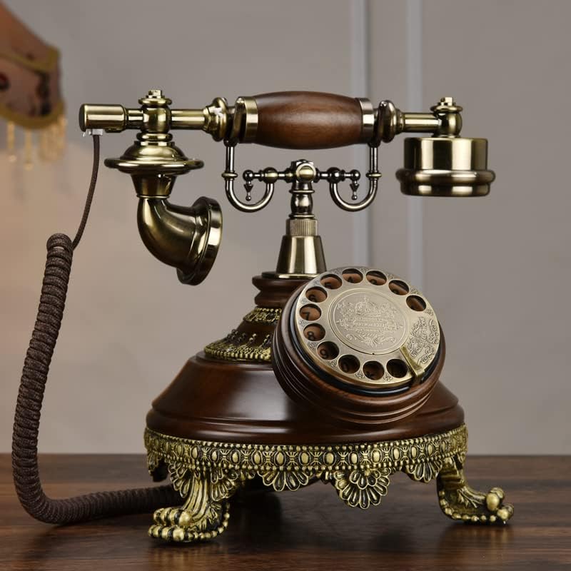 Counyball Retro Telefon Klasszikus Asztal Telefon Amerikai Vezetékes Rotary Telefonvonal Stílus Hivatal Élő Dekoráció A Szobában