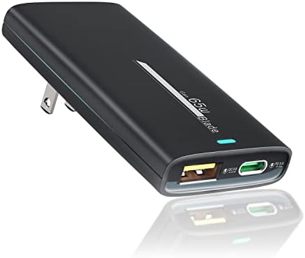 Targeal 65 w-os USB-C Töltő Blokk Dual Port QC&PD 3.0 GaN Fali Töltő - Összecsukható C Típusú Töltő Gyors Töltés MacBook Pro/Levegő, a Galaxy