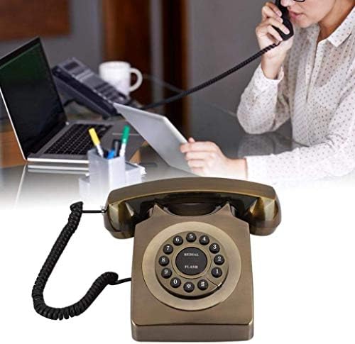 MYYINGBIN ABS Bronz Antik Telefon Vezetékes Klasszikus, Vezetékes Telefon, Otthoni Hotel Hivatal Kávézó Bár Dekoráció