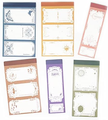 6Pack Scrapbooking Washi Papír Memo Párna,Retro Anyaga Papír, Címke, Könyv, Esztétikus Dekorációs Papír DIY Decoupage Szemét Journal