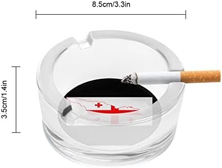 Zászló Térkép Georgia Dohányzás Hamutartó Üveg Cigaretta, Szivar hamutartó Egyéni Dohányos Jogosult Kör Esetében