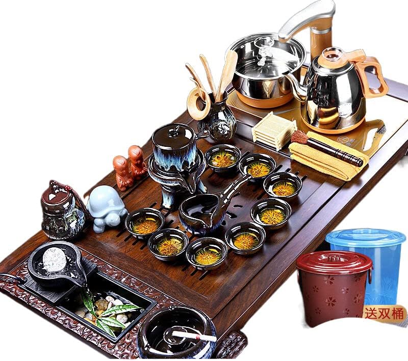 tea set set teljesen automata integrált tea tálca tea asztal kettle茶具套装全自动一体茶盘茶台烧水壶