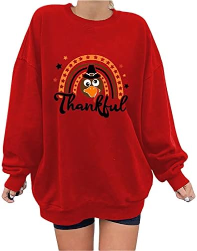NaRHbrg Női Hálás Maximum, A Nők Áldott Sweatershirt Póló Hálaadás Napja Pulóver Túlméretezett Ünnep Pólók Felsők