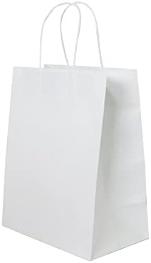 QBQBAG Kraft papír táska, fogantyúval 10x6x12 cm Ajándék szatyor Bevásárló táskák 100 DB， Születésnap, Party, Kiskereskedelmi táskák，Élelmiszerbolt，