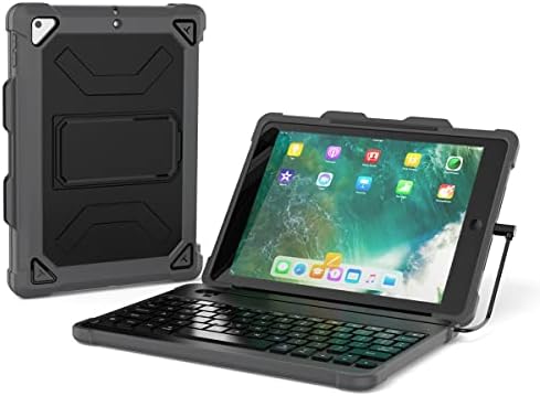 homweeling Billentyűzet tok iPad, Levehető Smart Keyboard for iPad 6 Gen 2018-as, 5-Gen 2017, iPad 9.7 Pro, iPad 2, iPad 1, Billentyűzet Slim