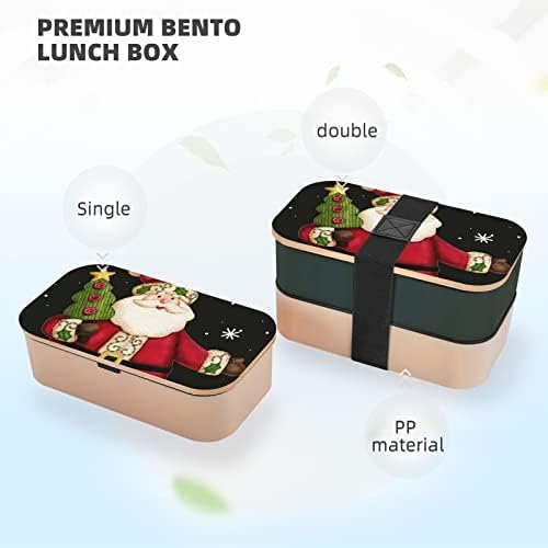 Boldog Karácsonyt Ebéd Bento Box Korszerűsített Állítható Pánt,Összerakható Újrafelhasználható Szivárgásmentes Élelmiszer-Tartály,