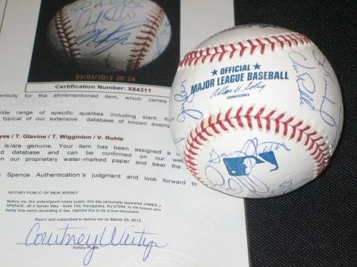2003 Mets Csapat (20) Aláírt Dedikált Oml Baseball Piazza, Glavine, Reyes + Szövetség - Dedikált Baseball
