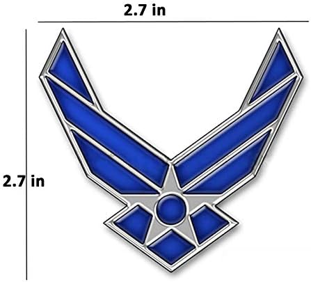 DSYCAR 3D-s, Fém Kék Szárny amerikai légierő Prémium karosszéria Oldalsó Hátsó Csomagtartó Embléma Jelvény - Ajándék 4 Ingyenes légierő