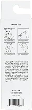 Kitty Caps Köröm Sapka Macska | Tiszta Fehér & Korall-Vörös, 40 Gróf -, Kis - 24 Csomag | Biztonságos, Elegáns & Humánus