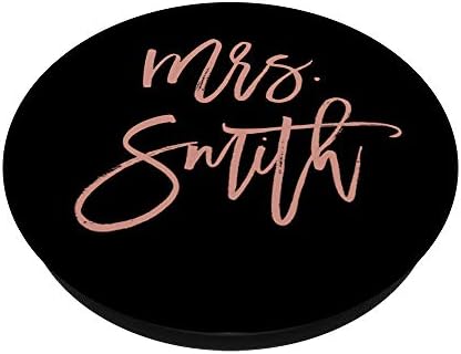 Mrs Smith, Személyre szabott Blush Pink, Fekete Menyasszony Ajándék PopSockets PopGrip: Cserélhető Markolat Telefonok & Tabletta