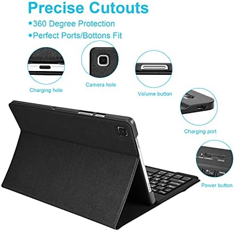 FUWANG Billentyűzet tok Samsung Galaxy Tab A7 10.4 2020-As Modell (SM-T500/T505/T507), Vékony, Könnyű Állvány Cover a Mágnesesen Levehető