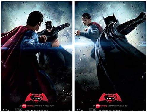 BATMAN V SUPERMAN: DAWN OF JUSTICE - Készlet 2 - 11X17 Eredeti Promo Film Plakátok AMC Kizárólagosságért