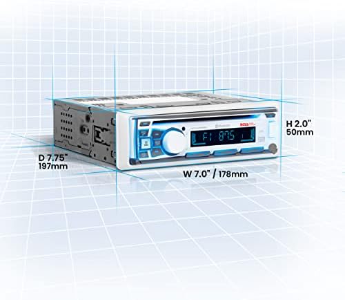 FŐNÖK Audio Rendszerek MR762BRGB Tengeri Sztereó Rendszer – Egységes Din, Bluetooth Audio, majd a Hívás fejegység, CD Lejátszó,