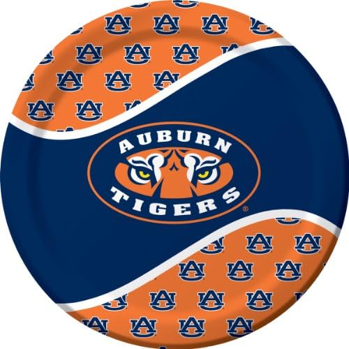 8-Gróf Papír Tányér, Auburn Tigers