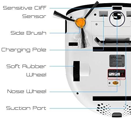 Tiszta, Tiszta Robot Porszívó - Alacsony Profilú Tisztítja a Pet Haj Alatt Bútor - Automatikus Robo Felelős Dock - Vékony Robot Auto