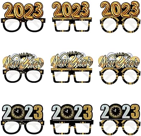 2023 Új Év Szemüveg 9 Db 2023 Szilveszter Párt Ellátási Szemüveg Keretek 2023 Szemüveg Fotó Kellékek