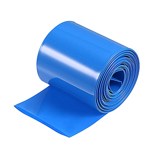 MECCANIXITY Akkumulátor Wrap PVC Hő Zsugorodó Cső 60mm Lapos 6m Kék a Jó Szigetelés Akkumulátor