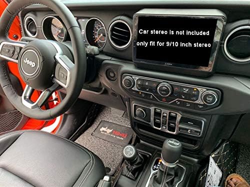 9 inch autórádió Fascia Keret Jeep Wrangler 2018-2019 DVD-GPS Navi Játékos Panel Dash Kit Telepítés Sztereó Keret Trim Előlap