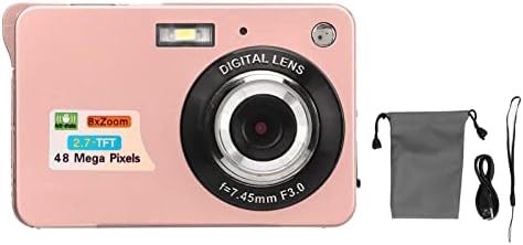 Digitális Fényképezőgép, 48MP 2.7 az LCD-4K Vlogging Kamera (Rózsaszín)