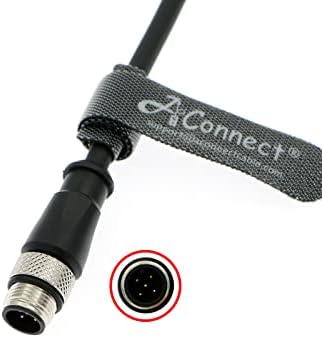 AConnect M12 Kód 5 Pin Férfi Egyenes összekötő Légiközlekedési Csatlakozó Elektromos Kábel Ipari Kamera 3M/9.84 Ft