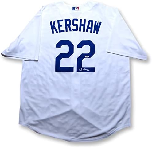 Clayton Kershaw Aláírt Dedikált Jersey-Los Angeles Dodgers Fehér L MLB COA