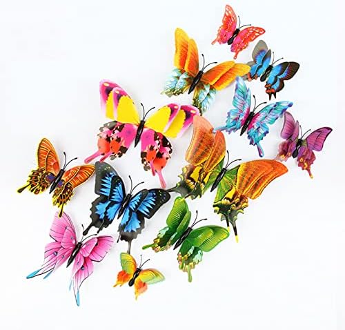 24PCS 3D Pillangó Fali Matricák Cserélhető Pillangó Dekoráció, a Lányok Matricák Gyerekek Hálószoba, Szoba Dekoráció Művészet Freskó Dupla