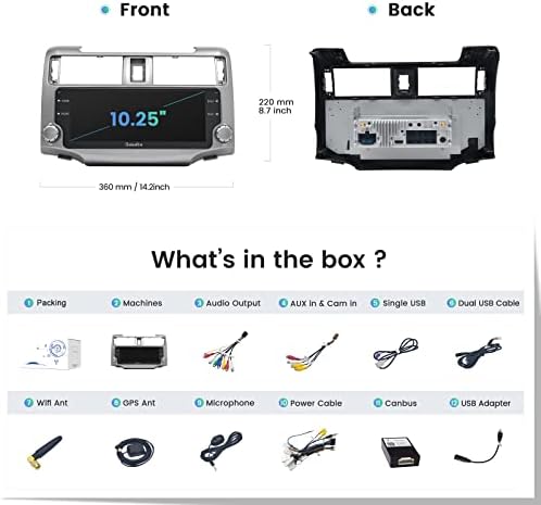 Dasaita & Cserkész fejegység Toyota 4Runner 2014-2019 Sztereó Rádió Upgrade Kit GPS Navigáció Android 10 Multimédia Zene, Videó Lejátszó,