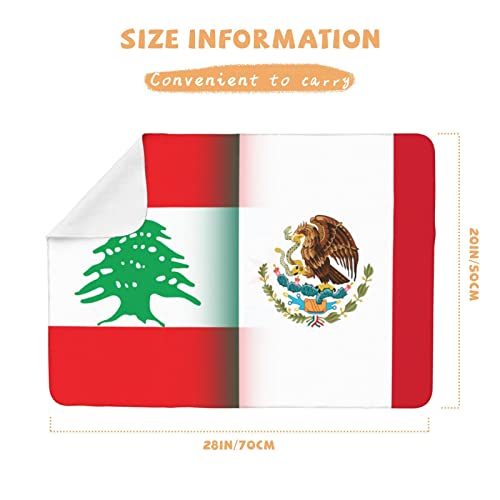 Libanon Mexikói Zászló pelenkázó Pad Hordozható Újszülött Vízálló Pelenka Könnyű Utazási Változó Mat
