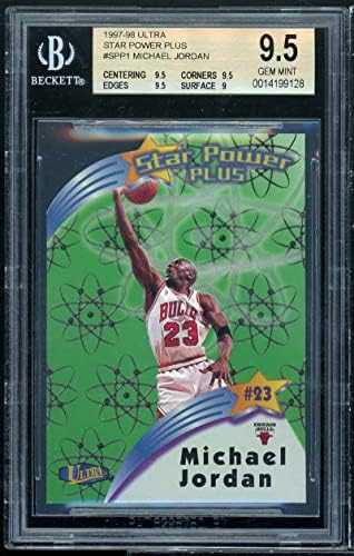 Michael Jordan Kártya 1997-98 Csillagos Ultra Power Plus SPP1 lenne beégés 9.5 (9.5 9.5 9.5 9)
