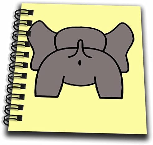 3dRose Curvacious Elefánt Hátán Nem törődve Semmit - Rajz Könyvek (db_357119_3)