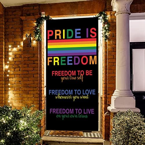 Meleg Büszkeség Ajtót Borító Zászló Dekoráció, Büszkeség Szabadság LMBT Ajtó Banner a szerelem az Szerelem, Büszkeség Dekoráció Ajtó Jel