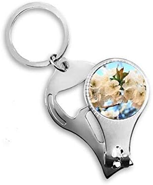 Fehér Virágok, Gyönyörű Rose Nail Zimankó Gyűrű Kulcstartó Sörnyitó Clipper
