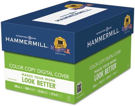 Hammermill - Fénymásoló Digitális Borító Készlet, 60 kg, 17 x 11, Fehér, 250 Lap 12255-6 (DMi PK