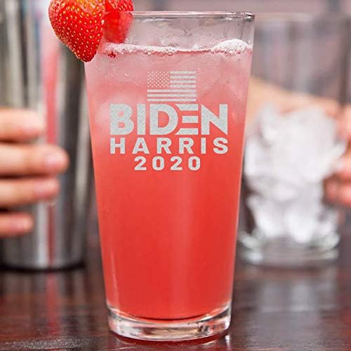 Demokrata tagja az USA Biden Harris 2020 | Sörös korsó | 16 oz. Újdonság Sör Korsó | Politikai Üvegáru | Vicces Pilsner Sör Szemüveg| MADE IN