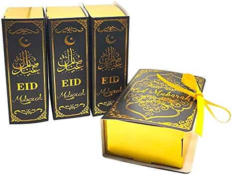 VEDHAA 20DB Eid Mubarak Édességet Dobozok Korán Könyv Alakú díszdobozban Muzulmán Ramadan Fesztivál Candy Konténerek Iszlám Muszlim