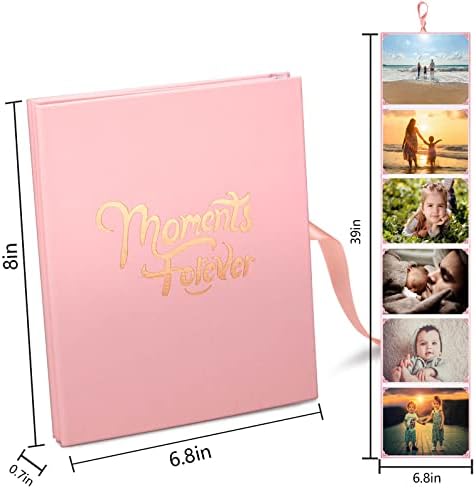 6 Lehajtható Képkeret 4 x 6 6 x 6 | Rózsaszín Scrapbook Album (Rózsaszín-6 Összecsukható)