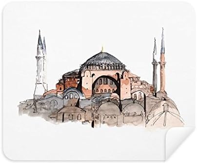 Törökország Hagia Sophia épületétől, Isztambul tisztítókendővel Képernyő Tisztító 2db Velúr Szövet