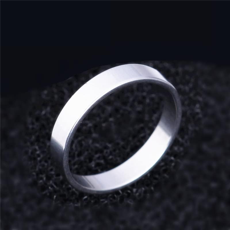 Koleso 316L 4mm Gyűrűk Apró Zenekar Gyűrű a Férfiak, mind a Nő, a Divat Ezüst Farok Gyűrű-80295
